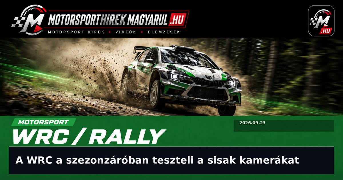A WRC a szezonzáróban teszteli a sisak kamerákat