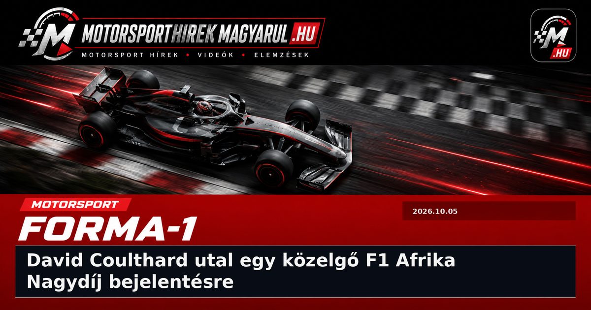 David Coulthard utal egy közelgő F1 Afrika Nagydíj bejelentésre