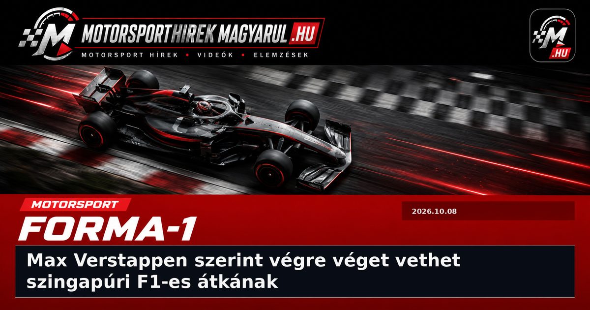 Max Verstappen szerint végre véget vethet szingapúri F1-es átkának