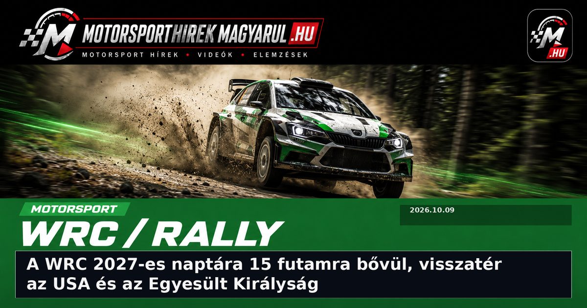A WRC 2027-es naptára 15 futamra bővül, visszatér az USA és az Egyesült Királyság