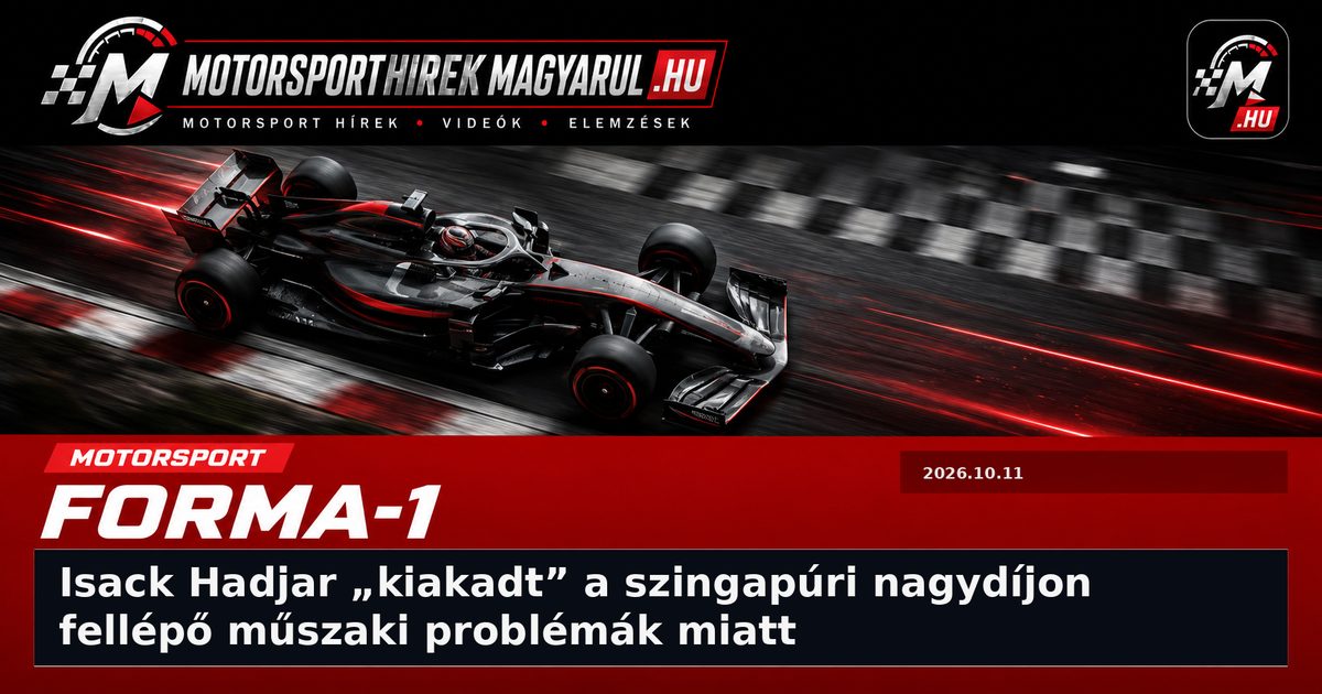Isack Hadjar „kiakadt” a szingapúri nagydíjon fellépő műszaki problémák miatt