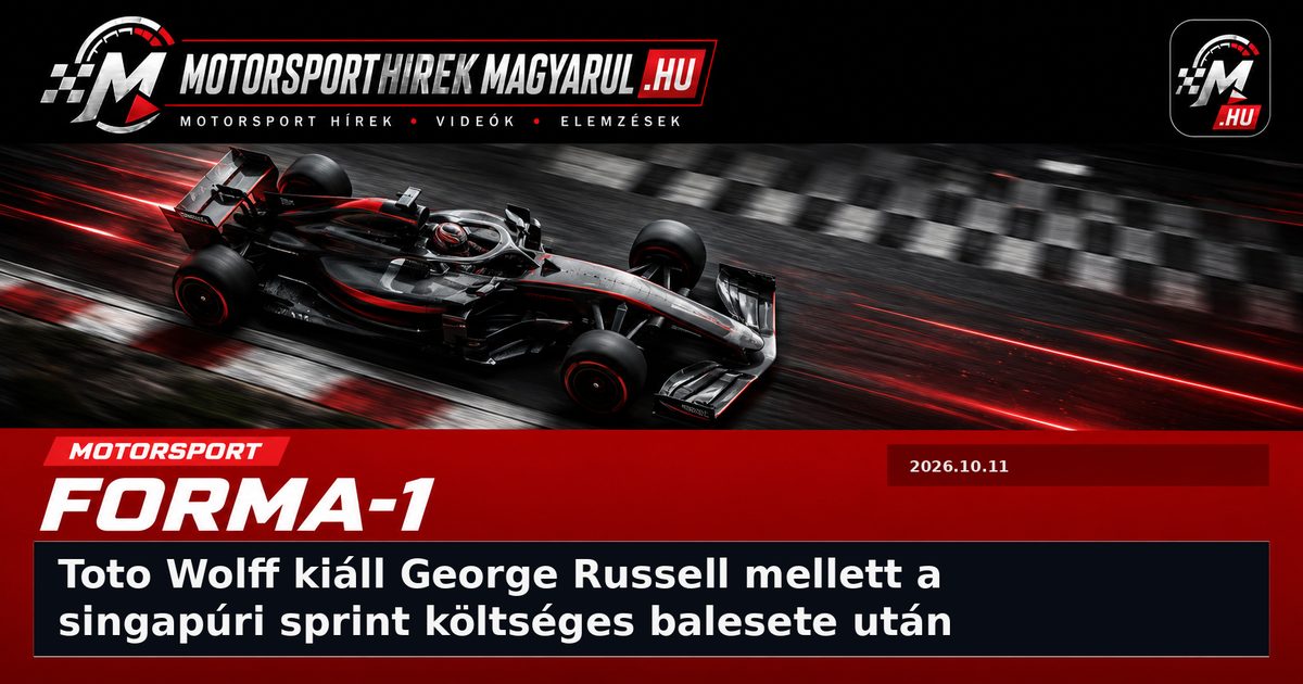 Toto Wolff kiáll George Russell mellett a singapúri sprint költséges balesete után