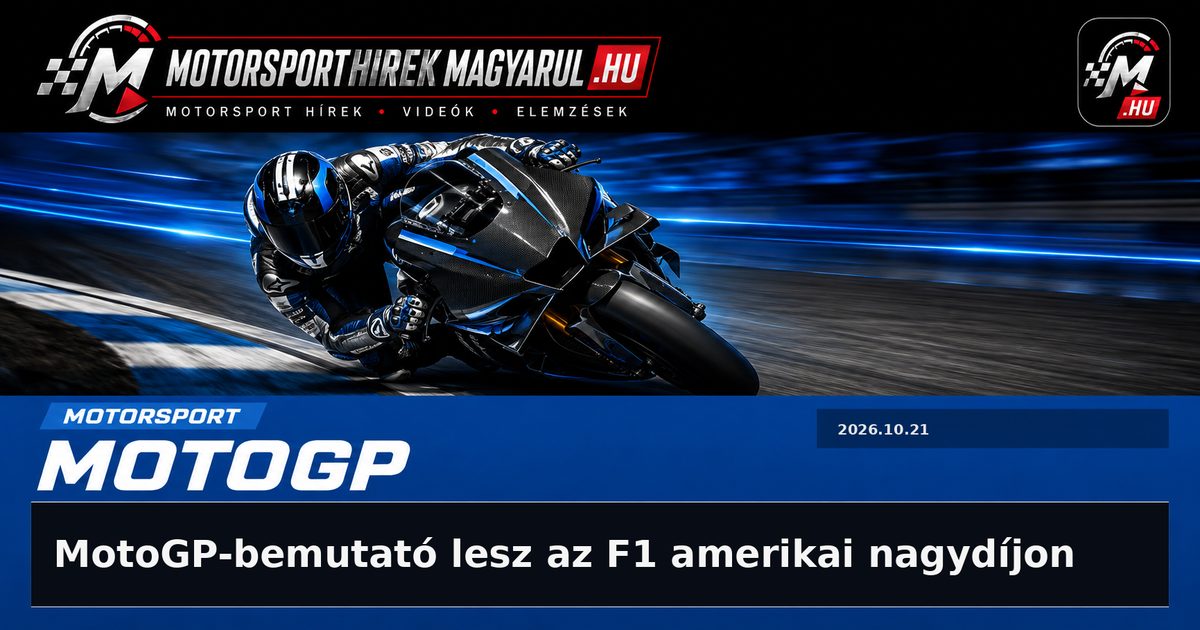 MotoGP-bemutató lesz az F1 amerikai nagydíjon